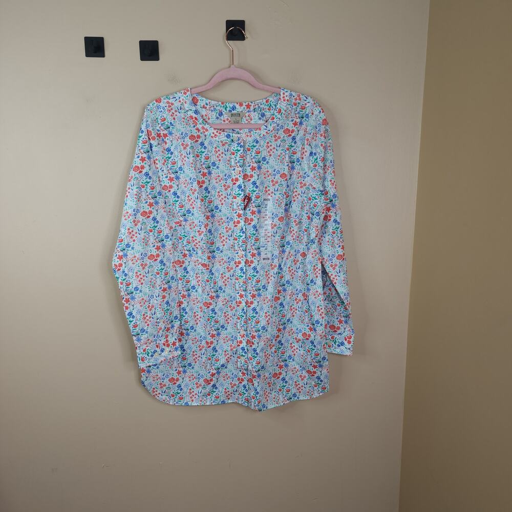 Duluth Wrinklefighter Tunic in Gardener Floral Size L